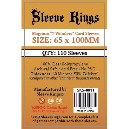 Sleeve Kings Magnum 7 Wonders Card Sleeves 65 x 100 (8811) – Serenity  Hobbies Norwich